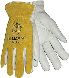 Tillman 1414 Unlined Drivers X-Large Gloves, 12 pairs,White/Yellow