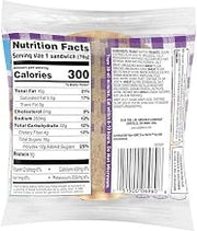 Uncrustables Peanut Butter & Grape Jelly Sandwich on Wheat Bread, No-Crust, Thaw & Eat, Individually Wrapped, 2.6 Ounce, 48 Count Bulk Pack
