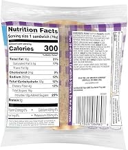 Uncrustables Peanut Butter & Grape Jelly Sandwich on Wheat Bread, No-Crust, Thaw & Eat, Individually Wrapped, 2.6 Ounce, 48 Count Bulk Pack
