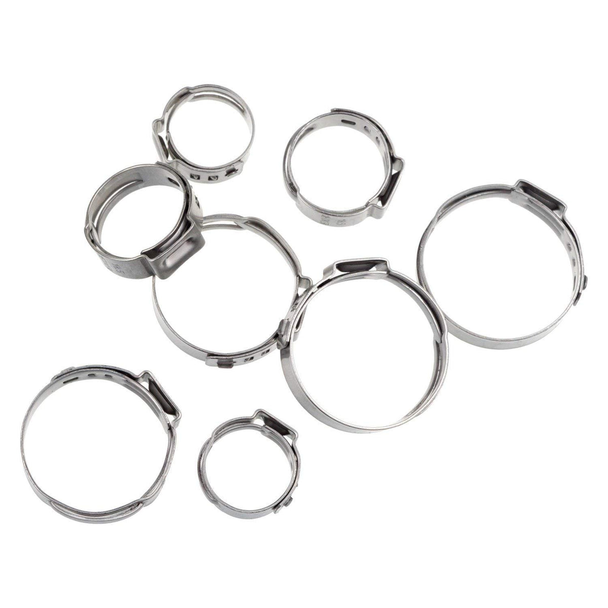 04 Stainless Steel Push Lock Hose Clamp 2Pcs/Pkg by Red Horse Performance – Stainless Steel, Black, Pack of 2, Model 420-04