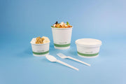 Vegware 6-10oz / White / Flat Lids Container Lids