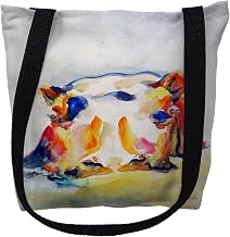 Betsydrake TY157G 18 x 18 in. Hippo Tote Bag - Large Black