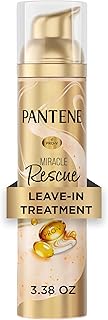 Pantene Miracle Rescue Leave-In Treatment with Pro-V Pearls, Instant Damage Repair, 3.38 oz