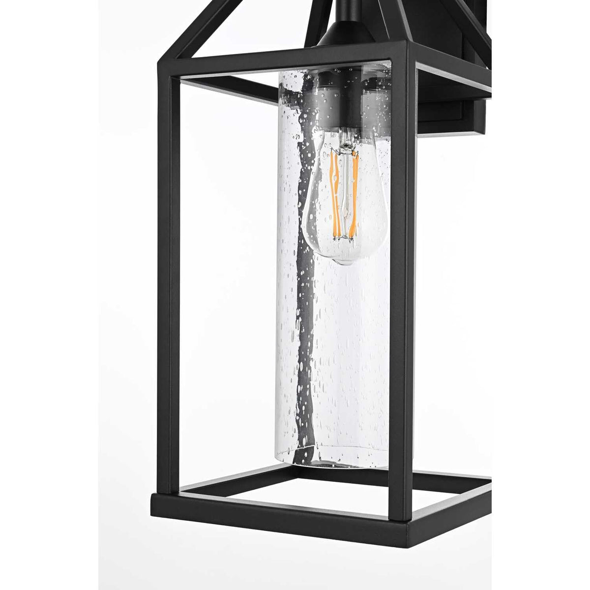 Zora One Light Outdoor Wall Sconce Black by Lighting Design – Iron, Black, Model OD606W19BK