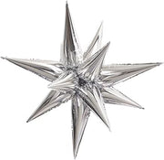 Unique Industries Jumbo Foil 12 Point Silver Star Balloons