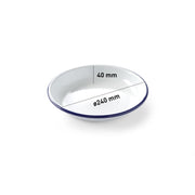 Deep plate by Hendi – 240mm, Enamelled Steel, White/Blue, Model 621271