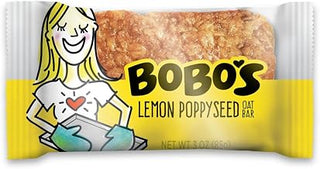 Bobos Gluten Free Lemon Poppyseed Oat Bar, 3 Ounce -- 48 per case.