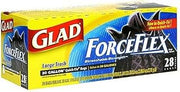 Glad QuickTie ForceFlex Bags, 30 Gallon, 28-Count Bags, (Pack of 6)