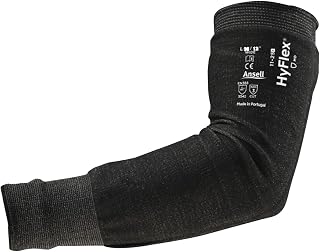 Ansell HyFlex 11-250, Black Sleeve/Black Overedge, 15 Gauge, Wide, No Thumbslot, 18"