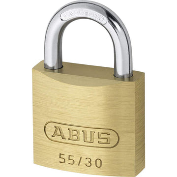 Brass Padlock with 5301 Alike Keyed by ABUS – 30 mm, Brass, Gold, Pack of 12, Model 02862