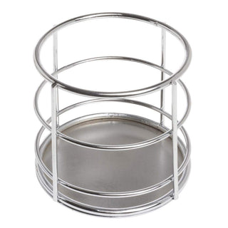 Flatware Holder Chrome Wire by HUBERT – Carbon Steel, Grey