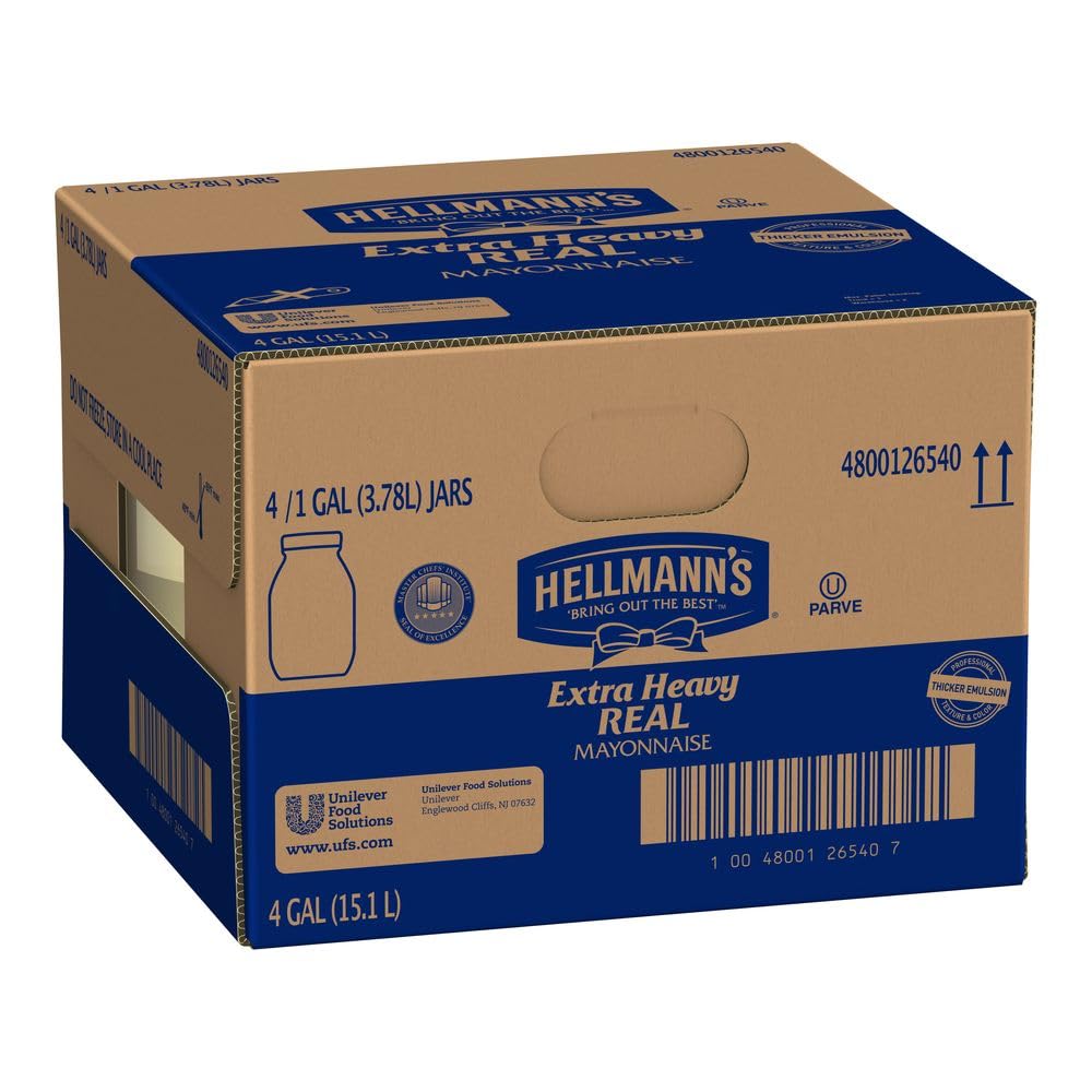 HELLMANN'S Extra Heavy / 128 Ounce (Pack of 4) / 1 Mayonnaise