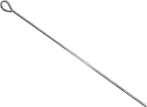 Thunder Group SLOK008 Skewer, 8"L, Oval, Looped Handle, Pointed end, Stainless Steel, CASE of 48 Each/4 Dozen PER CASE