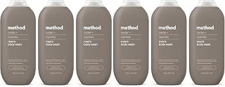Method Men Body Wash,Cedar + Cypress,Paraben and Phthalate Free,18 FL Oz,(Pack of 6)