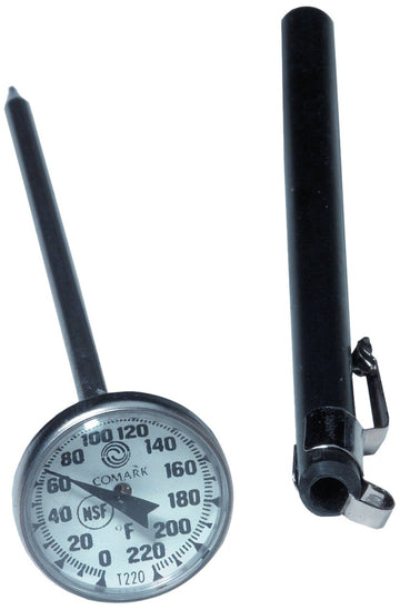 Pocket Dial Food Thermometer by Comark – 1 Count (Pack of 1), Black, Model T220AK