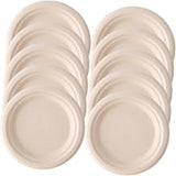 Cabilock 50pcs Round Food Grade Paper Plates Disposable Dinner Dessert Cake Plates Party Dessert Party Plates Easy Clean up for Parties