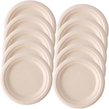 Cabilock 50pcs Round Food Grade Paper Plates Disposable Dinner Dessert Cake Plates Party Dessert Party Plates Easy Clean up for Parties