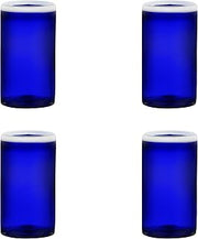 10 Strawberry Street Leon Mexican Glassware, Hiball, Set of 4, Cobalt