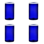 Leon Mexican Glassware by 10 Strawberry Street – Hiball, 16.0 fluid_ounces, Recycled Glass, Leon Cobalt, Pack of 4
