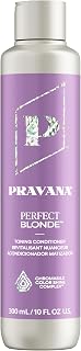 Pravana The Perfect Blonde Purple Toning Conditioner | Neutralizes Brassy, Yellow Tones | For Color Treated Hair | Chromasilk Enhances Shine & Protection | Vegan, Cruelty-Free | Paraben & Sulfate Free
