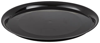 CheckMate Heavyweight Plastic Round Catering Tray with High Edge by WNA – 14", Polystyrene #6, Black, Pack of 25, Model A914BL25