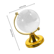 Crystal Globe Decoration with Stand for Office and Home Use by YARNOW – Golden, Model 23C14037TG