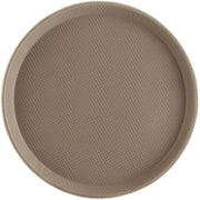 CAC China CAC Tray Fiberglass Round Brown 14" Diameter