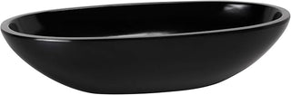 G.E.T. Enterprises M157OV-B 3 qt Black Melamine Bowl Oval | Dishwasher safe, Shatterproof, Restaurant service, Great for Salads, Sides, Pasta and Shared Dishes