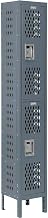 Global Industrial Infinity 2-Tier 2 Door Ventilated Locker, 12" Wx12 Dx78 H, Unassembled