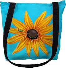 Betsydrake TY047G 18 x 18 in. Black Eyed Susan Tote Bag - Large