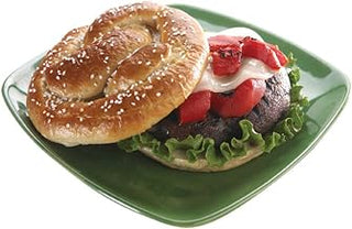 Bavarian Bakery Gourmet Pretzel Roll Medium Whole Grain, 2.2 Ounce -- 120 per case.