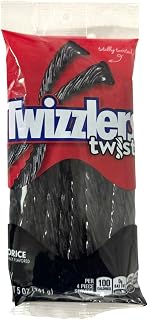 Twizzlers Black Licorice Twists 5 Oz. Bag (2 Pack)