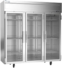 Victory Elite VERSA-3D-GD-HC Three Section Refrigerator with Glass Doors