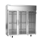 Elite VERSA-3D-GD-HC Three Section Refrigerator with Glass Doors by VICTORY – Commercial Grade