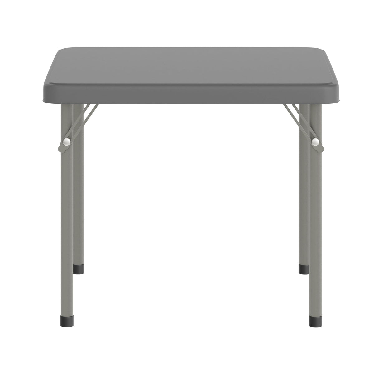 Kids 24x24 in Plastic Locking Folding Table by Flash Furniture – 24" Square, Steel, Plastic, Granite Gray, Model RB-2424-KID-GY-GG