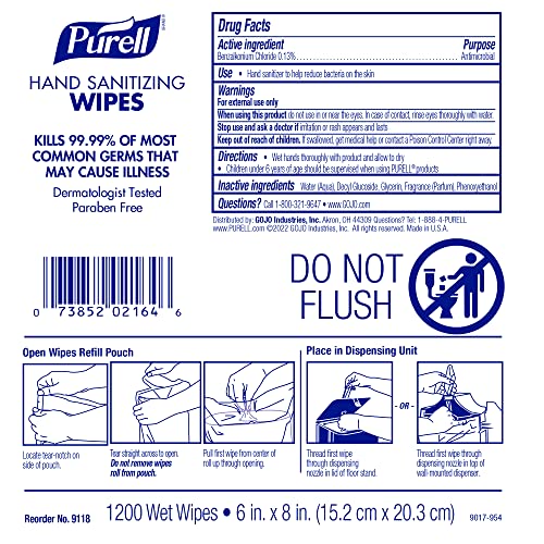 Purell 1200 Count (Pack of 2) / White / wipe Hand Sanitizers