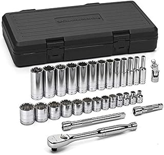GEARWRENCH 30 Pc. 3/8" Drive 12 Pt. Mechanics Tool Set, Standard & Deep, SAE - 80568 (Pack of 5)