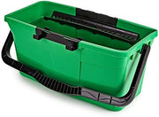 UNGER QB12B Bucket 12 litres for Washers up to 35 cm Wide with Litre Scale Including Strainer as Shelf Rectangular Shape | Rectangular cleaning bucket with litre scale and sieve for washers up to 35 cm.