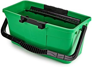 UNGER QB12B Bucket 12 litres for Washers up to 35 cm Wide with Litre Scale Including Strainer as Shelf Rectangular Shape | Rectangular cleaning bucket with litre scale and sieve for washers up to 35 cm.