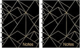 Blueline MiracleBind Notebook, Gold Collection, Black, Small, 9 1/4 x 7 1/4 inches (AF3000.02) (Pack of 2)