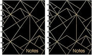 Blueline MiracleBind Notebook, Gold Collection, Black, Small, 9 1/4 x 7 1/4 inches (AF3000.02) (Pack of 2)