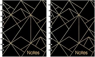 Blueline MiracleBind Notebook, Gold Collection, Black, Small, 9 1/4 x 7 1/4 inches (AF3000.02) (Pack of 2)