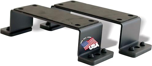 Buyers Products 3024649 Wide Surface Steel Mounting Feet for LED Modular Lights Bar, Emergency Light Bar Mount, Safety Vehicles, Utility/ Work Trucks, UTV Light Bar Mounting Feet, Black