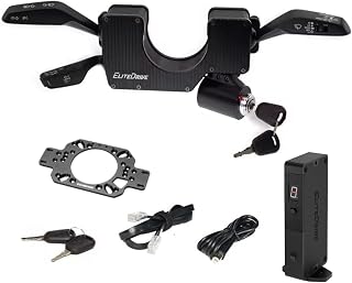 Multi-Function Stalks Turn Wiper Lever Cruise Control Switches Ignition Key For Fanatec Gran Turismo DD PRO Base;Turn Signal Headlight Dimmer Switch For Thrustmaster MOZA PXN Euro Truck 2 Module (For Fanatec DD Pro CSL DD)