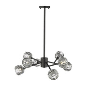 8-Light Black Iron Chandelier with Crystal Shades - Lighting - Black by Design Living – Black, Model YS91C26B
