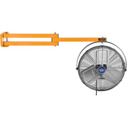 18" Double Arm Loading Dock Fan by Global Industrial – Small, Metal, Yellow, Model 292746