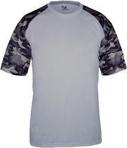 Badger Camo Sport T-Shirt 4XL Silver/ Black Camo