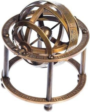 Celestial Globe with Zodiac Engravings, Brass Finish, Standard Size, Handmade