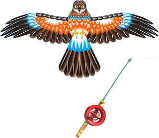 Frameless 3D Kite with Fishing Rod Line, Dynamic Wing Easy-Fly Kite for Beach, Park and Outdoor Family Fun