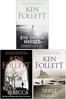 Ken Follett 3 Books Collection Set (Eye of the Needle, The Key to Rebecca, Triple)